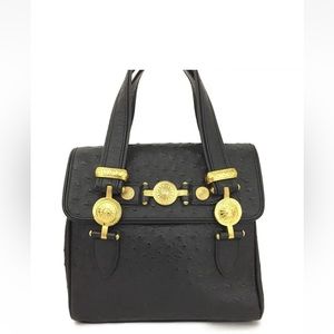 RARE Versace bag ostrich EUC